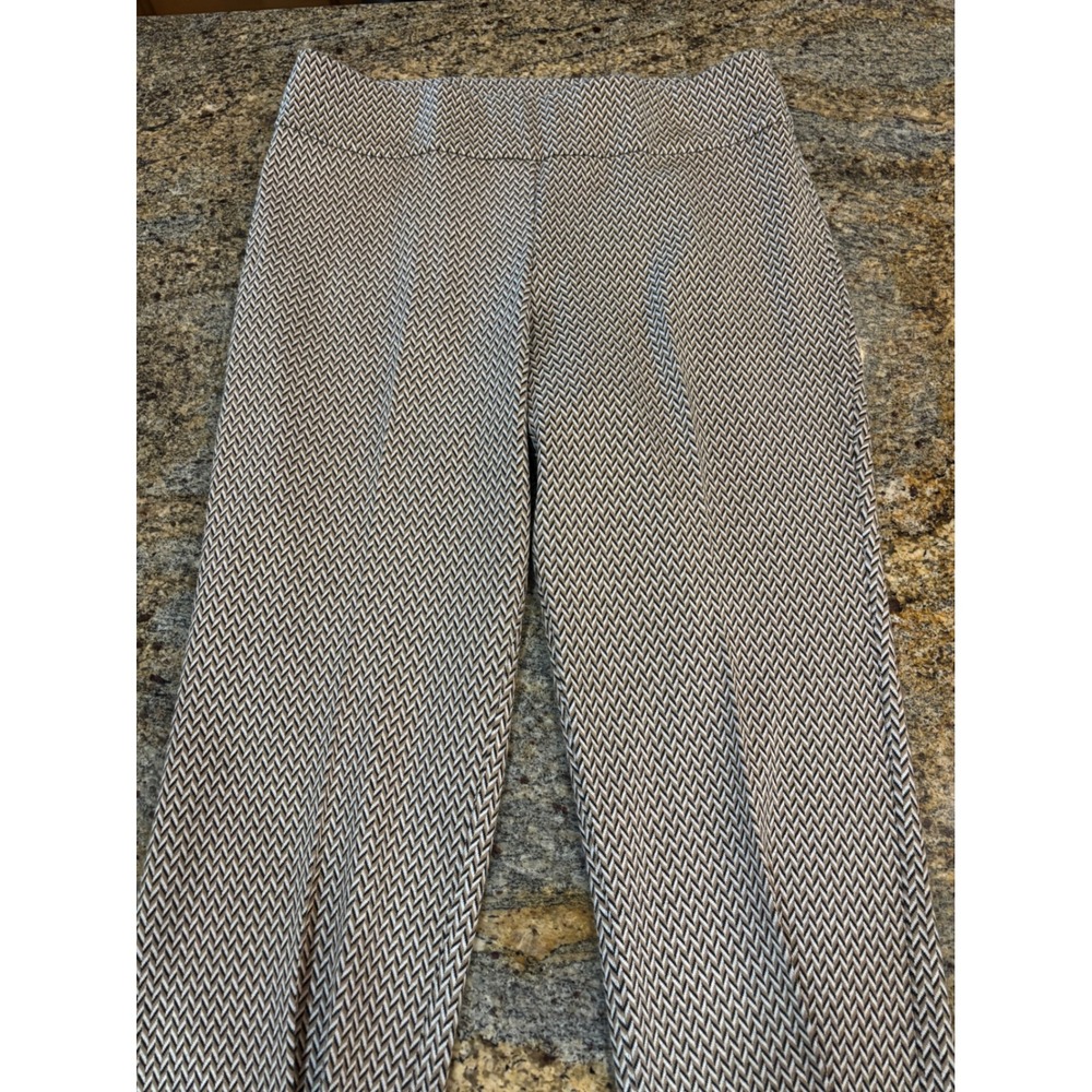 Anne Klein Brown Black Chevron Knit Pant Suit Set Blazer Trousers Professional L - Picture 8 of 16